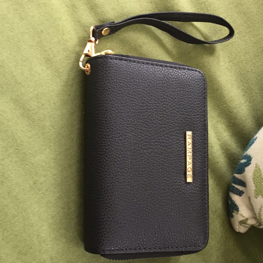 NWOT Rampage Black Wristlet Wallet